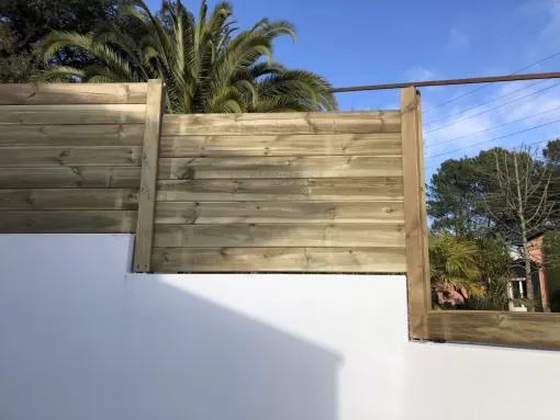 Fabrication d’une Palissade bois en Pin sur mesure à Anglet, Orthez, NR Construction Bois
