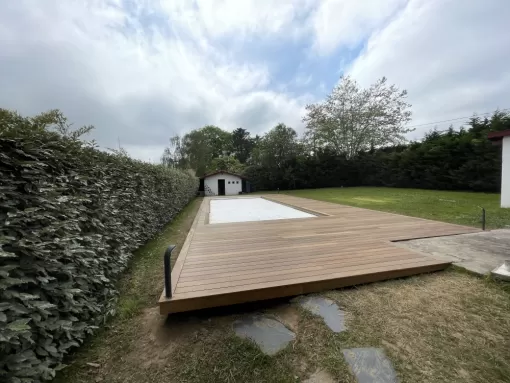 Fabrication d'une terrasse en bois sur mesure IPE à Arcangues, Orthez, NR Construction Bois
