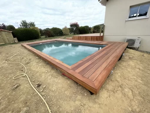 Construction d’une terrasse bois en Muiracatiara sur mesure à Hagetmau, Orthez, NR Construction Bois