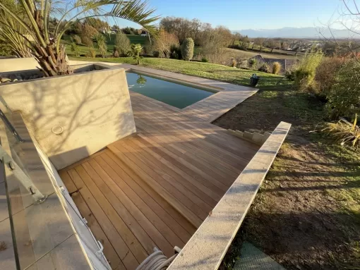 Fabrication d’une terrasse bois en IPE sur mesure à Pau, Orthez, NR Construction Bois