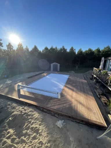Fabrication d’une terrasse bois sur mesure en Pin US à Pontonx, Orthez, NR Construction Bois