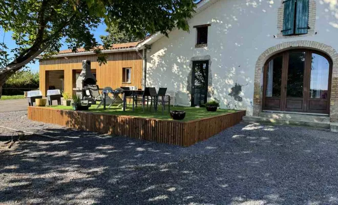 Chantier Castel Sarazin 40 - Aménagement extérieur, Orthez, NR Construction Bois