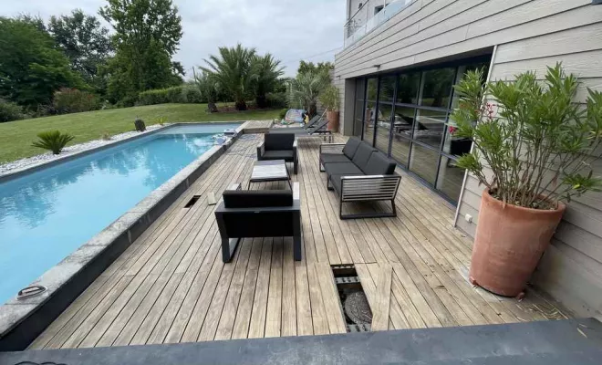 Chantier Jurançon 64 - Construction de terrasses, Orthez, NR Construction Bois