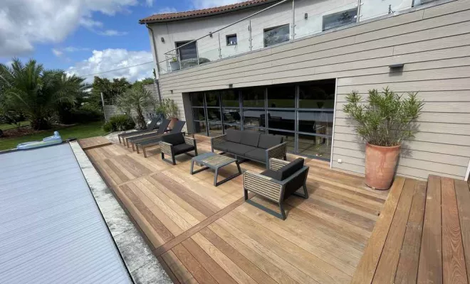 Chantier Jurançon 64 - Construction de terrasses, Orthez, NR Construction Bois