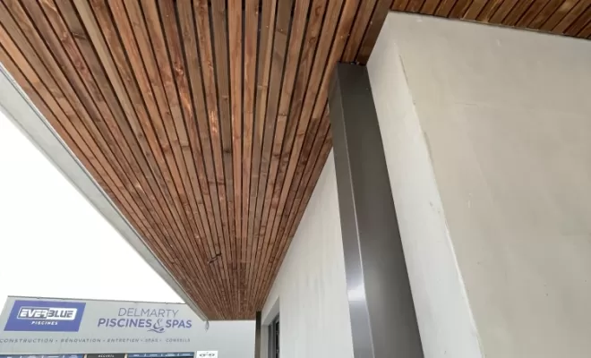Chantier Dax 40 - Bardage bois en sous face, Orthez, NR Construction Bois