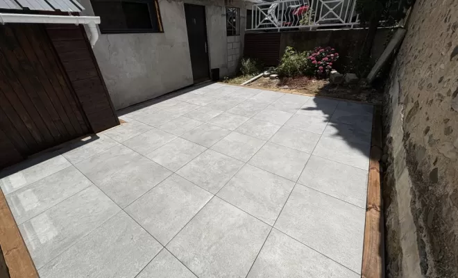 Chantier Orthez 64 - Construction terrasse en céramique, Orthez, NR Construction Bois